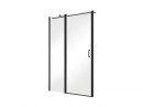 Besco Exo-C Black 120x190 ECB-120-190C czarne uchylne drzwi do wnęki prysznicowe