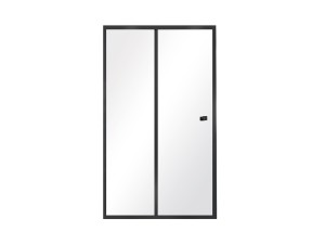 Besco Duo Slide Black 100x195 DDSB-100 czarne przesuwne drzwi do wnęki prysznicowej