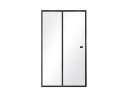 Besco Duo Slide Black 130x195 DDSB-130 czarne przesuwne drzwi do wnęki prysznicowej