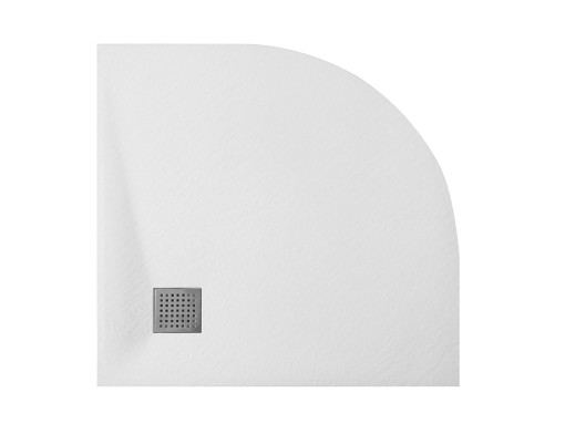 Besco Vexo 90x90 BV-90-90-P kompozytowy biały półokrągły brodzik prysznicowy