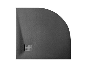 Besco Vexo Black 90x90 BVB-90-90-P czarny kompozytowy półokrągły brodzik prysznicowy