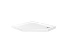 Besco Bergo Slimline 90x90 BAB-90-S biały akrylowy pięciokątny brodzik prysznicowy