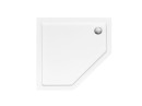 Besco Bergo Slimline 90x90 BAB-90 biały akrylowy zintegrowany z obudową pięciokątny brodzik prysznicowy