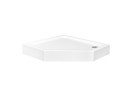 Besco Bergo Slimline 90x90 BAB-90 biały akrylowy zintegrowany z obudową pięciokątny brodzik prysznicowy