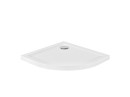 Besco Aron Slimline 80x80 BAA-80-NR biały akrylowy półokrągły brodzik prysznicowy