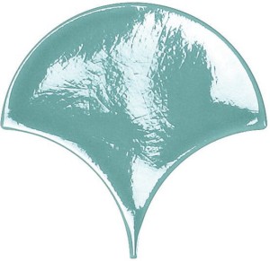 APE/Carmen Memories Rain Acqua Crackled 12x12,5 płytki dekoracyjne rybia łuska 