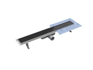 Besco Virgo Black 60 OL-60-VBL odpływ liniowy z czarnym szklanym rusztem