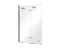 Besco Lumix 100x145 PL-2S chromowany wahadłowy parawan nawannowy
