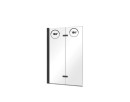 Besco Lumix Black 100x145 PLB-2S czarny wahadłowy parawan nawannowy