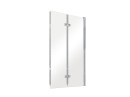 Besco Prestigio 80x150 PP-2S dwuskrzydłowy chromowany parawan nawannowy