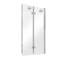 Besco Prestigio 80x150 PP-2S dwuskrzydłowy chromowany parawan nawannowy