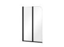 Besco Prime Black New 2 90x140 PNPB-2S czarny parawan nawannowy dwuskrzydłowy