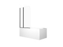 Besco Prime Black New 2 90x140 PNPB-2S czarny parawan nawannowy dwuskrzydłowy