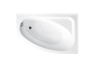 Besco Cornea Comfort Prawa 140x80 #WAC-140-NP akrylowa asymetryczna wanna do zabudowy