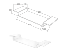 Besco Clear 70x20 PW-CL-70 półka na wannę