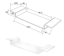 Besco Clear 75x20 PW-CL-75 półka na wannę
