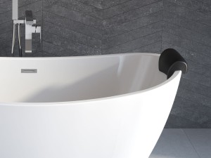 Besco Milo Black ZWMLB zagłówek do wanny na przyssawkach czarny