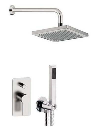 Daniel Rubinetterie Energy ER015ZSC1ACR chromowany podtynkowy zestaw prysznicowy