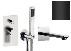 Daniel Rubinetterie Energy ER015ZWW.15 czarny podtynkowy zestaw wannowy