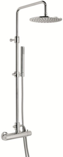 Emmevi Rubinetterie Piper 4530584CR chromowana termostatyczna kolumna prysznicowa ścienna