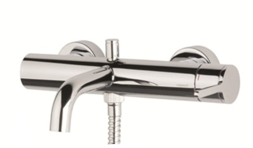 Emmevi Rubinetterie Filo 85001CR chromowana ścienna bateria wannowa