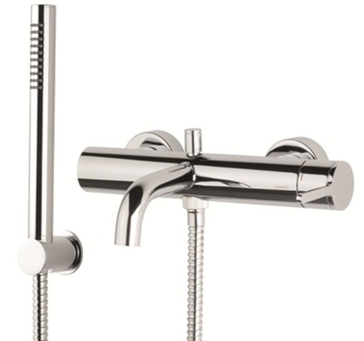 Emmevi Rubinetterie Filo 85001BCR chromowana ścienna bateria wannowa