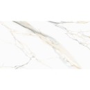 Arklam Atlantis Gold Silk 12 mm 160x320 płytki gresowe wielkoformatowe imitujące marmur ze złotą żyłą