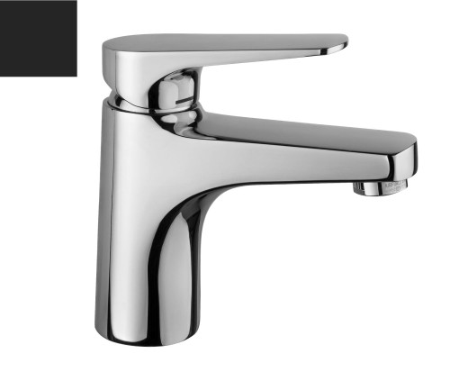 Emmevi Rubinetterie Nicla 89003TCNO czarna stojąca bateria umywalkowa
