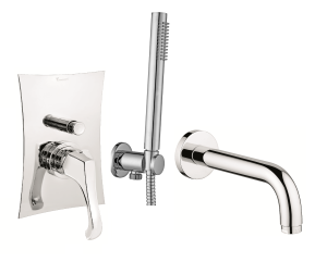 Emmevi Rubinetterie Ares AR015ZWW.CR chromowana podtynkowa bateria wannowa