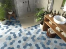 APE/Carmen Switch Hexa Off Blue Matt 10x11 płytki heksagonalne betonowe