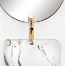 Rea Aris Marble umywalka ceramiczna imitująca marmur wolnostojąca