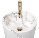 Rea Blanka Marble umywalka ceramiczna imitująca marmur wolnostojąca