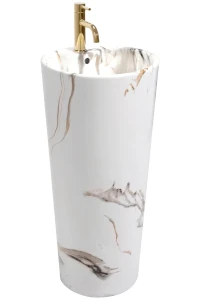 Rea Blanka Marble umywalka ceramiczna imitująca marmur wolnostojąca