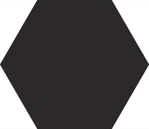 Emil Ceramica Sixty Small Esagona Nero Assoluto Silktech 21x18,2 EL86 gresowe płytki heksagonalne 