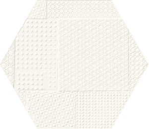 Emil Ceramica Sixty Small Esagona Timbro Talco Silktech 21x18,2 EKN2 gresowe płytki heksagonalne