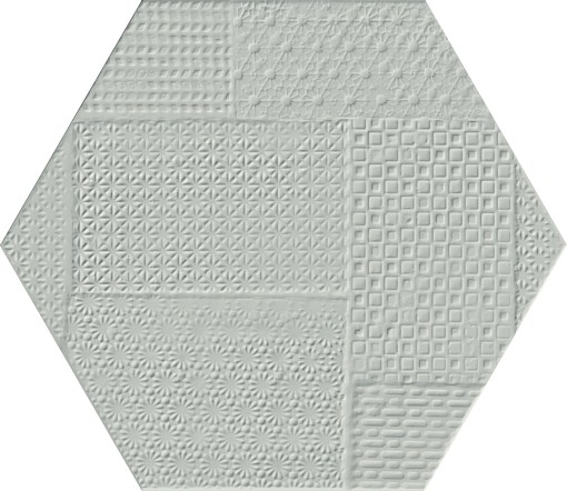 Emil Ceramica Sixty Small Esagona Timbro Salvia Silktech 21x18,2 EKN6 gresowe płytki heksagonalne
