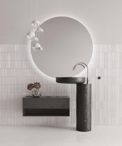 Hozze Tulus 500-008 lustro okrągłe z oświetleniem LED 80 cm bez ramy z włącznikiem na tafli i matą grzewczą