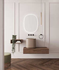 Hozze Malmo 500-014 lustro owalne z oświetleniem LED 60x80 cm bez ramy z włącznikiem na tafli i matą grzewczą 