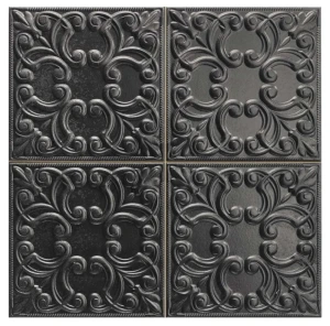 Realonda Tin Tile Black 44x44 płytki ścienne