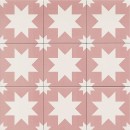 Mainzu Fired Star Pink 20x20 płytki dekoracyjne gresowe