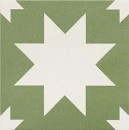 Mainzu Fired Star Green 20x20 płytki dekoracyjne gresowe