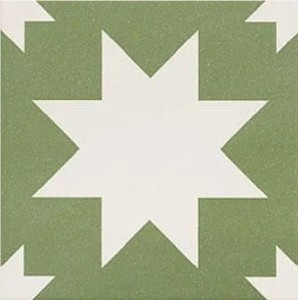 Mainzu Fired Star Green 20x20 płytki dekoracyjne gresowe 