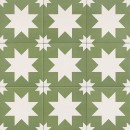 Mainzu Fired Star Green 20x20 płytki dekoracyjne gresowe