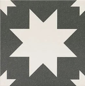 Mainzu Fired Star Black 20x20 płytki dekoracyjne gresowe