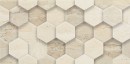 Paradyż Ceramika Sunlight Stone Beige Dekor Geometryk Połysk 30x60 płytki kamienne ścienne