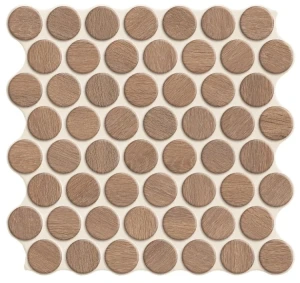 Realonda Circle Walnut 30,9x30,9 płytki mozaikowe gresowe