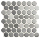 Realonda Circle Glossy Grey 30,9x30,9 płytki mozaikowe gresowe