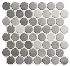 Realonda Circle Glossy Grey 30,9x30,9 płytki mozaikowe gresowe