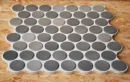 Realonda Circle Glossy Grey 30,9x30,9 płytki mozaikowe gresowe