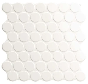 Realonda Circle Glossy White 30,9x30,9 płytki mozaikowe gresowe